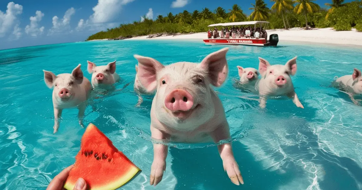 schweine die schwimmen